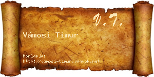 Vámosi Timur névjegykártya